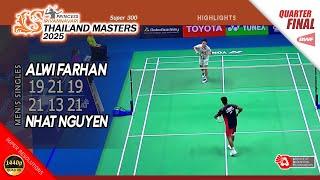 Alwi Farhan vs Nhat Nguyen | Thailand Masters 2025 | QF MS Highlights