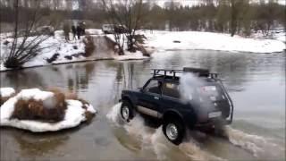 тест лебедки electric winch 12v 12000lbs, зимнее бездорожье