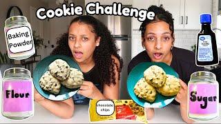 Baking Cookies WITHOUT A Recipe Challenge! Sister VS Sister 