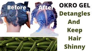 3 Ways to use Okro Gel for natural hair, Detangler, prepoo and hair conditiner/ How to make Okro Gel