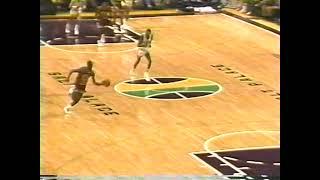 MICHAEL JORDAN Steal Leads to Breakaway Dunk Bulls @ Jazz 1986