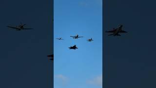 U.S. Air Force Heritage Flight - A-10, F-16, F-22 and P-51 #shorts #history #airshow