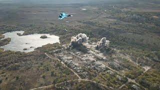 Su-34 Drops FAB-1500 and FAB-500 in Precision Strike over Chasiv Yar!