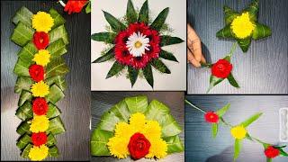 Mango leaves decoration ideas | Making of mango leaves toran | Festival decoration with mango leaves