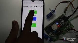 ESP32 webserver with servo motor control