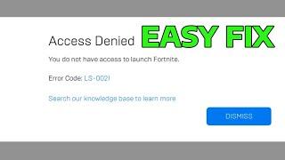 How To Fix Fortnite Change Priority Access Denied