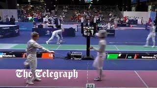 Ukrainian fencer fails to shake hand of Russian opponent