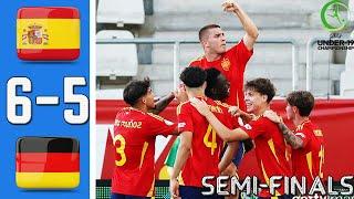Spain vs Germany 6-5 Highlights & All Goal | Euro U19 Semi-finals | 23-06-2025