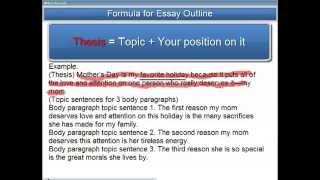 English Essay Formula: How to Outline the 5-Paragraph Essay/Composition