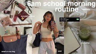 my 6am school morning routine (as a college student) *productive and realistic*