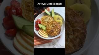 Air Fryer Cheesy Bagel  #breakfast #brunch #bagel #Air fryer