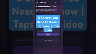 5 Secrets You Need to Know | Tapswap Video Code