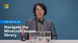 How to navigate the Minecraft lesson library