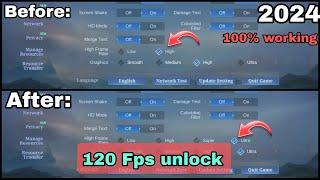 Unlock 120fps in Every Phone 2024 100% working | Mobile legends Bang Bang