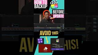 DO THIS BEFORE YOU UPDATE FINAL CUT PRO! #shorts