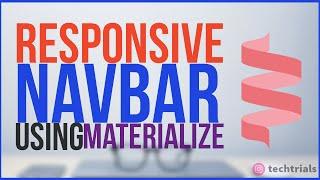 Materialize Css- Responsive Navigation Bar Tutorial