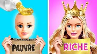 RELOOKING TOTAL DE BARBIE EN PRINCESSE || Astuces beauté & mini bricolages pour poupées par 123 GO!