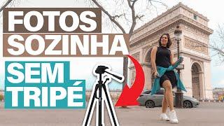 Como tirar fotos sozinha SEM TRIPÉ em viagens | Vlog Arco Triunfo Paris #dicasdalacque