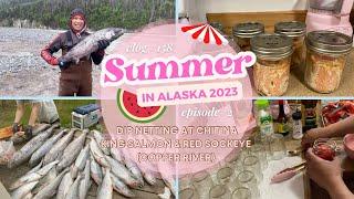 HUBBY WENT DIP NETTING TO CHITINA ALASKA ON JUNE 2023 | SALMON CANNING FOR THE FIRST TIME