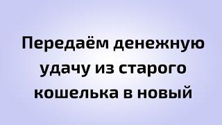 Правила передачи денежной удачи из старого кошелька в новый.