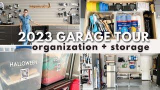 ORGANIZED GARAGE TOUR 2023 | Storage Ideas & Inspiration, Various Budgets, & Categorizing Zones