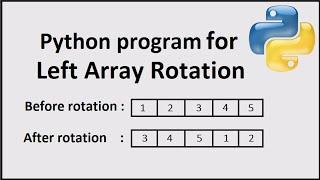 Python program for left array rotation