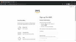 Creating a Free AWS account