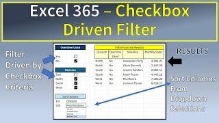 Excel Filter Controlled by Checkboxes