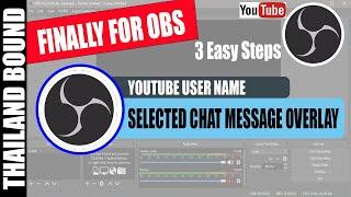 OBS How To Show a Chat message on OBS from YouTube on a Live Stream