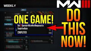 *EASY* How to Get 20 Kills Set To Single Fire Mode in MW3!