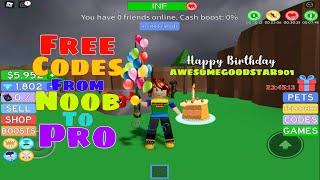 From NOOB to PRO - ALL WORKING FREE CODES MELEE SIMULATOR ROBLOX + Happy Birthday AWESOMEGOODSTAR901