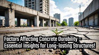 Factors Affecting Concrete Durability – Essential Insights for Long lasting Structures!