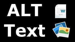 Adding ALT Text to an Image in MS-Word 365 (PC)