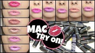 My MAC Lipstick Collection Try On Session!!
