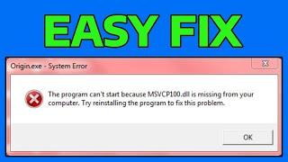 How To Fix MSVCP100.dll Missing Error in Windows