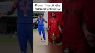trademark celebration krunal hardik pandya #cricket #ipl #song #music #cricketlover #viralvideo
