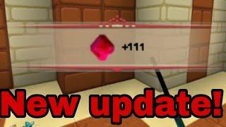 New red crystal update!! in sky block Blockman go!