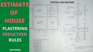 House construction quantity estimation in India| house estimate | center line method