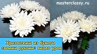 Amazing paper flowers tutorial. Цветы из бумаги. Хризантемы из бумаги своими руками: видео урок