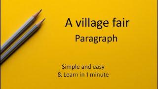 A Village Fair Paragraph