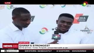 Ghana's Strongest 2019 winner, Victor Ampofo, presented with a car