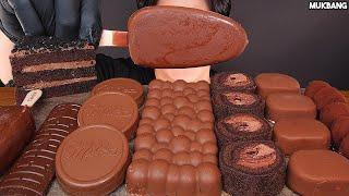 초콜릿 디저트  초코 아이스크림 케이크 디저트 먹방 CHOCOLATE MILKA ICE CREAM CAKE MAGNUM DESSERTS EATING ASMR MUKBANG