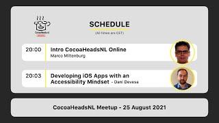 CocoaHeadsNL Online Meetup, 25 August 2021