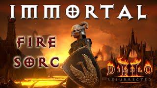 Immortal Fire Sorc - Nice Build For HC! [Diablo 2 Resurrected Character Guide]