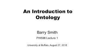 Applied Ontology - Lecture 1 - Introduction to Ontology