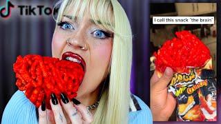 testing very questionable Tik Tok food hacks (hot cheeto brain???)