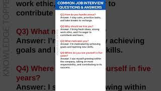 4 Most Common Job Interview Questions and Answers