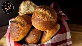 No knead Knusper Semmel - Brötchen mit nur 15 Minuten Aufwand, ohne kneten