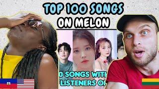 REACTION TO [TOP 100] Songs With Most Unique Listeners on MELON | FIRST TIME WATCHING