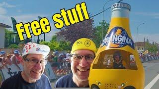 Free stuff we got from the Tour de France PR Caravan